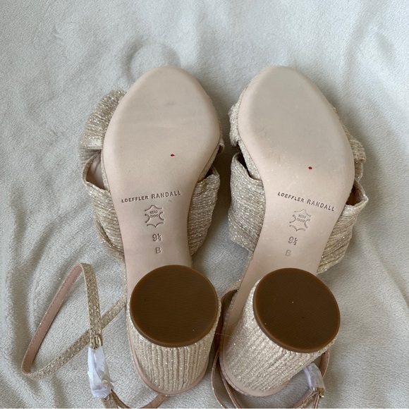 Loeffler Randall Camellia Sandals in Cream Sparkle Size 9.5 NWOT - Picture 7 of 8